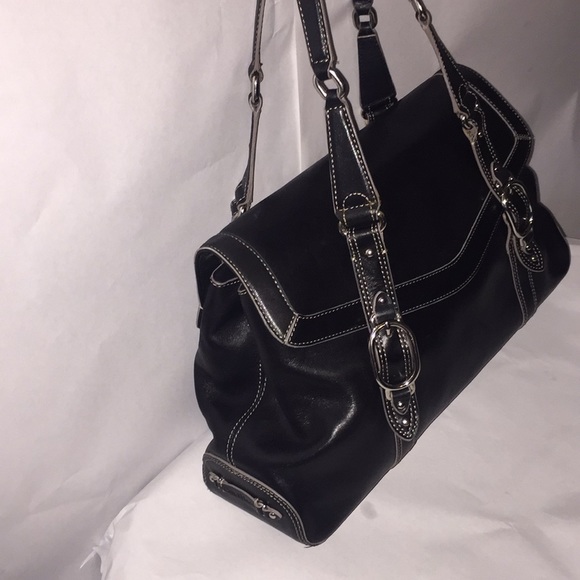 Cole Haan soft black leather trinity tote - Picture 3 of 8